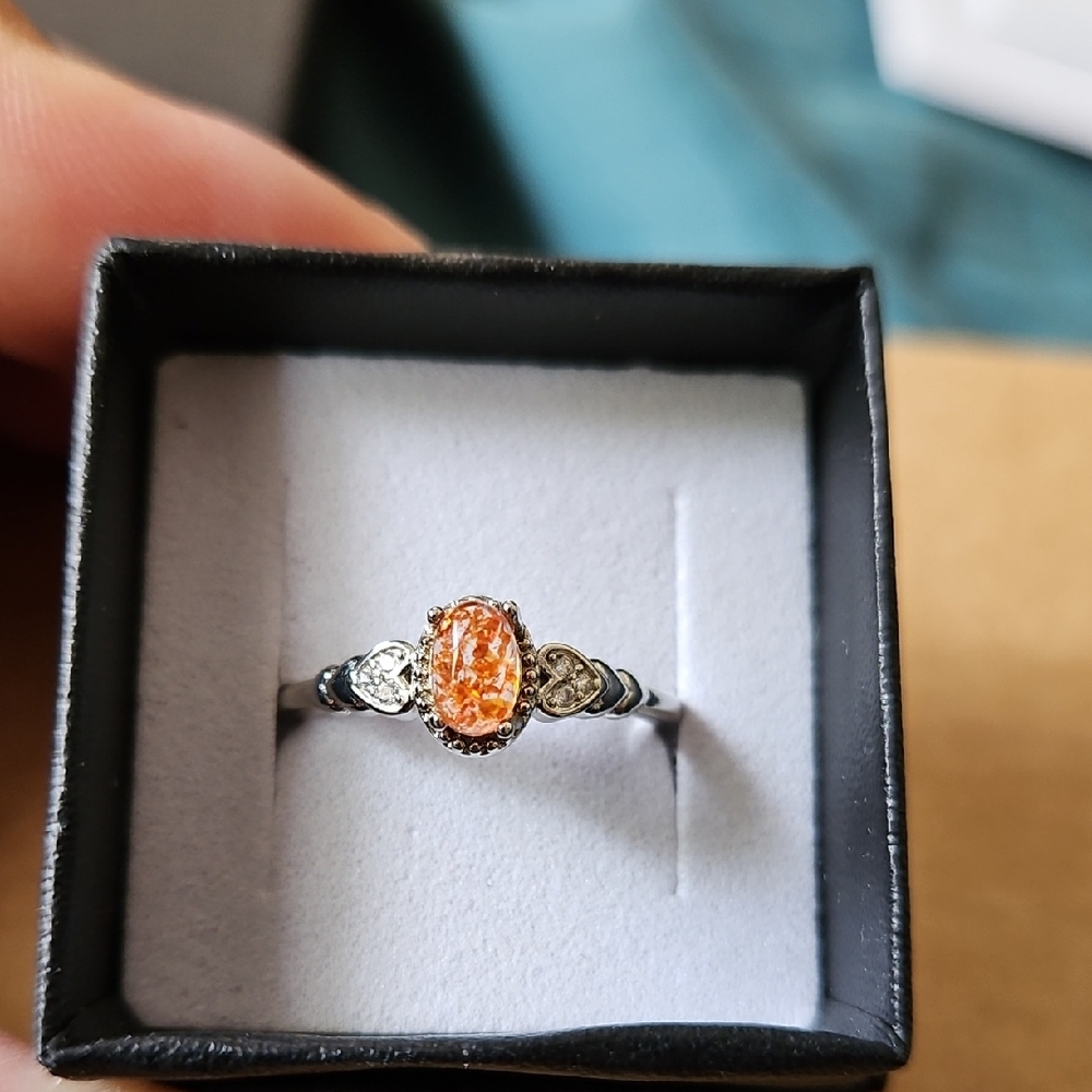 Beautiful Orange Gemstone Ring